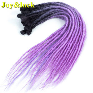 <span class=keywords><strong>Dreadlocks</strong></span> artificiels faits à la main pour femmes/hommes, tresses au Crochet, Extensions de cheveux synthétiques de couleur Pure, prix de gros - Product Image 6