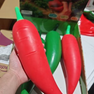 Piments géants moelleux rouges et verts, jouet sensoriel anti-stress en forme de légume à presser, cadeau pour enfants et adultes - Product Image 6