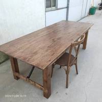 Table en bois de pin rustique de haute qualité, style moderne, design pliable, pour jardin, camping, vente en gros, table à manger promotionnelle
