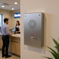 Interphone IP65 anti-vandalisme pour usage en prison, banque, hôtel, ascenseur, ligne d'urgence, projet de point d'aide, téléphone d'urgence