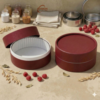 Boîtes cylindriques rigides en papier enduit aseptique personnalisées, emballages en carton de qualité alimentaire pour gâteaux, bonbons, thé, bougies, cadeaux de mariage et d'anniversaire