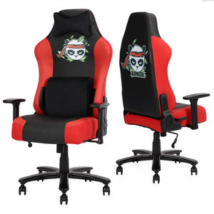 Silla reclinable ergonómica de piel sintética giratoria para PC, sillas de juego de carreras de espuma viscoelástica, cómodas sillas para videojuegos - Product Image 1