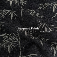 NAIS Nouveau 100% Polyester Argent Noir Velours Épais de Poids Moyen Chenille Jacquard Feuilles de Palmier Tropicales Hiver Mariage Filles