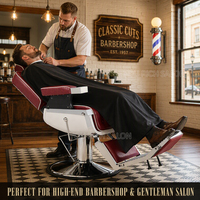 Fauteuil de Barbier Contemporain Rouge en Cuir Tout Usage avec Pompe Hydraulique Robuste et Réglable – Mobilier de Salon pour Hôtels et Salons de Coiffure