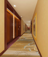Tapis imprimé en nylon de luxe résistant au feu Tapis de couloir de couloir de hall d'hôtel cinq étoiles de luxe