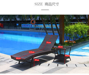 Pour <span class=keywords><strong>piscine</strong></span> côté coussin couvre extérieur Patio <span class=keywords><strong>jardin</strong></span> chaises longues en gros teck Double aluminium métal mobilier d'extérieur moderne - Product Image 5