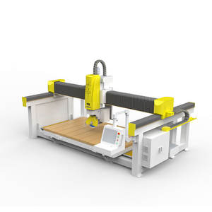 2023 alta eficiencia 4 ejes puente Sierra CNC enrutador 3200*2000mm corte de inglete cualquier dirección usado granito grabado corte PLC - Product Image 1