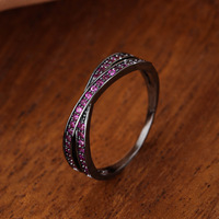 Bague en cuivre minimaliste en forme de X, tendance et populaire, bijou métallique moderne et original de style occidental