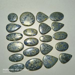 Marcasite de qualité supérieure, 100% Agate naturelle, cabochons de formes variées, pierres précieuses en vrac, 20-45mm, 8-12g, pour la fabrication de bijoux - Product Image 5