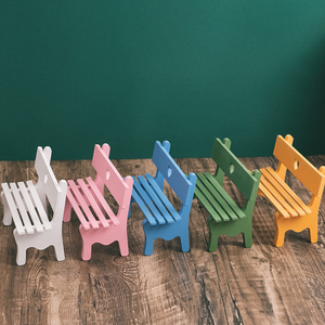 Miniatura de Silla de Madera, Adorno en Miniatura, Accesorios de Fondo para Fotografía, Muebles Pequeños para Exhibición de Artículos Diversos - Product Image 1