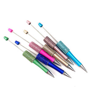 2024 हॉट सेल DIY बीडेबल चार्म रंगीन ग्लिटर बॉलपॉइंट पेन डायमंड बीड गिफ्ट पेन लोगो वैयक्तिकृत शादी के जन्मदिन के साथ - Product Image 3