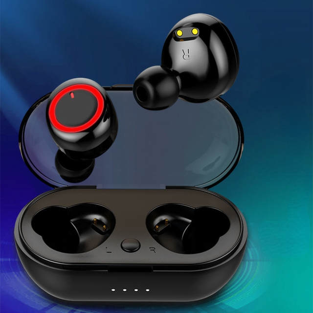 TWS Wireless Earphone Touch Control 9D Stereo Headset With Mic Sport Earphones Waterproof Y50 Earbuds LED Display