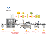 Machine de remplissage, de bouchage et d'étiquetage automatique de jus liquides de haute précision, ligne de production d'embouteillage d'eau potable et de boissons