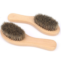 Brosse à chaussures en poils de porc avec manche en bois et fonction de décontamination, fabriquée en Chine