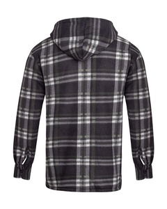 Veste en flanelle à capuche avec fermeture éclair, <span class=keywords><strong>chemise</strong></span> à carreaux avec doublure en sherpa, polaire épaisse - Product Image 6