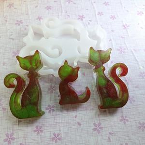 Moldes de fundición de resina hechos a mano para adornos decorativos DIY estilo Ins herramientas de escritorio de silicona molde de Papá Noel - Product Image 4