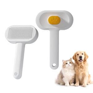 <b>Hot</b> Sale Stainless Steel Rubber Soft Dog Cat <b>Comb</b> Furry Hair Pet Brushes Set Dog Grooming Slicker Brush - Product Image 1