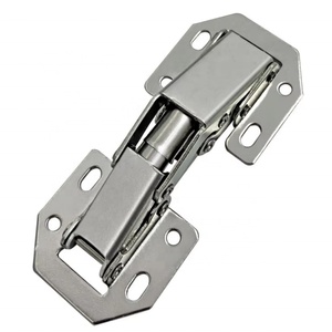 Charnière de porte FGA 3 pouces à fermeture douce, nickel, forme pont/grenouille, montage en surface sans perçage, 90 degrés, pour armoire de cuisine, salon - Product Image 1