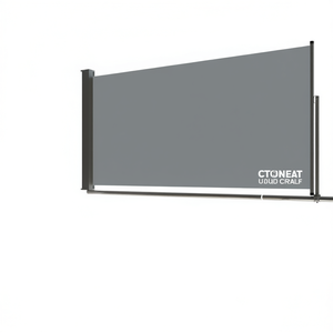 Toldo Lateral Retráctil Gris Ctoneat de 31.5x118.1 Pulgadas, Refugio para Exteriores, Marco de Aluminio Manual, Estilo Moderno - Product Image 1