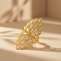 Bagues à motifs ajourés plaquées or superposées, élégantes et tendance, cadeaux pour femmes, pour le quotidien, les mariages et les fêtes