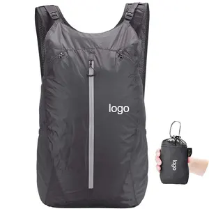 Mochila ultraligera plegable, la mejor mochila de viaje ligera, bolsa de excursión de un día, color negro