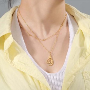 Vente en gros <span class=keywords><strong>Collier</strong></span> avec nom en plaque en acier inoxydable plaqué <span class=keywords><strong>or</strong></span> 18 carats <span class=keywords><strong>Collier</strong></span> personnalisé avec nom <span class=keywords><strong>arabe</strong></span> Allah pour femmes et hommes - Product Image 5