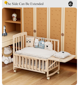 Nuovo Arrivo Culla in Legno per Neonati con Zanzariera, Funzione Dondolo e Apertura Laterale per Letto Adulti, 2 Colori, Direttamente dalla Fabbrica - Product Image 5