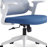 Chaise de bureau ergonomique JOHOOFURNITURE avec appui-tête, cadre blanc, directement de l'usine, pour bureau, coussin épais confortable