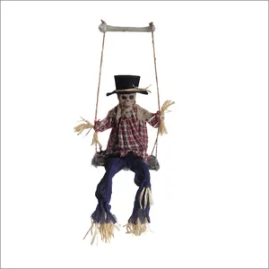 Haunted House Party Funny Animatronics Halloween Props Zombie Swing Hanging Ghost