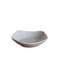 Assiettes carrées épaisses en mélamine blanche, durables, style minimaliste moderne, petits plats, bols à condiments, coupelles à sauce