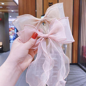 Fascia per capelli Vintage principessa cinese per bambine alla moda con fiocco in pizzo per bambini accessori per forcine in tessuto