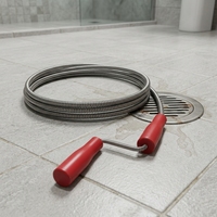 Herramienta Profesional Industrial de Acero para Limpiar Tuberías de Plomería - Desatascador de Espiral Manual con Manivela para Bloqueos en Drenajes de Baño
