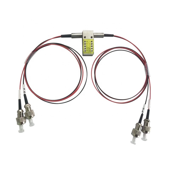 Latching or Non-latching Type 2X2 FC Connector Single Mode Mechanical Optical Fiber Switch
