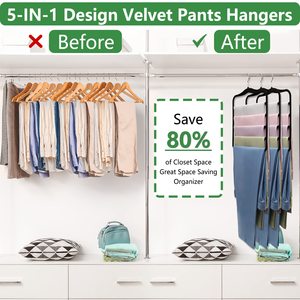 <span class=keywords><strong>Organisation</strong></span> et rangement Cintres pour pantalons Organisateurs <span class=keywords><strong>de</strong></span> placard et rangement peu encombrants Cintre en velours antidérapant - Product Image 4