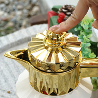 Termo de Plástico con Forma de Diamante y Revestimiento Interior de Vidrio Estilo Árabe, Ideal para Beber Café y Té en el Medio Oriente