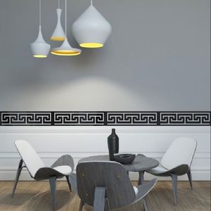 Venta al por mayor de adhesivos acrílicos autoadhesivos para decoración de paredes, molduras de esquina superior, líneas de cintura y zócalos. - Product Image 5