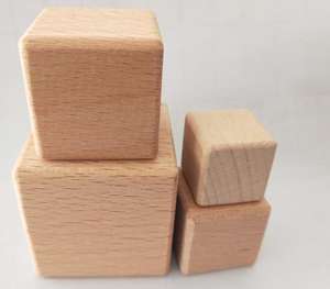 Bloque de cubo de madera Natural, juguete para niños, bloque de construcción, ayuda para <span class=keywords><strong>la</strong></span> enseñanza de matemáticas, bloque de haya educativo DIY - Product Image 4