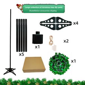 Árbol de Navidad Plegable de 150cm/5FT al por Mayor con Luces LED Preinstaladas <span class=keywords><strong>y</strong></span> Adornos de Estrellas para Pedidos al por Mayor - Product Image 5