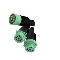 Kabel Splitter Y Diagnostik Truk Otomotif, Tipe 2 J1939 9P Plug ke 2 Tipe 2 J1939 Receptacle