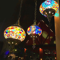 Lustre en verre turc, style méditerranéen romantique, luminaire suspendu pour chambre à coucher, salon, hôtel, bar, décoration artisanale turque