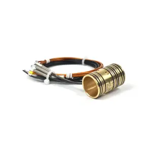 BRIGHT Industrial 230V 350W Pressed-in Brass Nozzle Coil Heater with 1500mm Thermocouple Type J