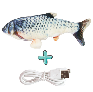 Caliente masticar gato pescado hierba gatera cola eléctrica movimiento gato forma de pez juguetes inteligentes juguetes interactivos para gatos - Product Image 4