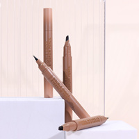 Crayon à sourcils double tête OEM ODM Nude Barrel, pointe fine et pinceau, cosmétiques imperméables, fournisseur en gros