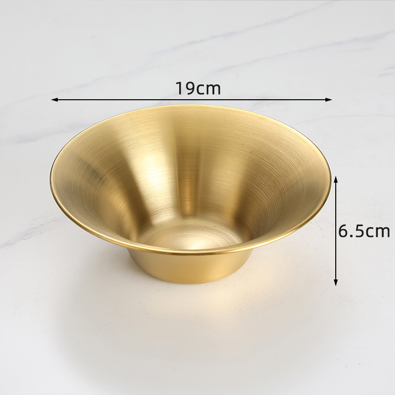 19cm flared salad bowl (gold)
