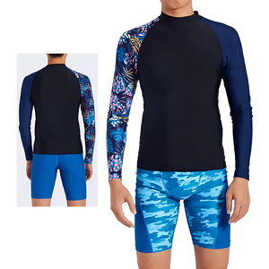 Gilet Anti Slip Rash da <span class=keywords><strong>uomo</strong></span> da Surf da <span class=keywords><strong>uomo</strong></span> magliette da nuoto giovanili boxe Rash Guard in Nylon con stampa personalizzata a maniche lunghe Set di Zip per Surf da spiaggia - Product Image 4