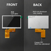 BOE Maßgefertigtes 4,3 Zoll TFT IPS LCD LCM Display-Panel 800x480 Auflösung RGB 40PIN LVDS I2C LED-Hintergrundbeleuchtung Helligkeit 500 Monitor