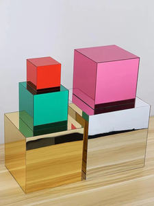 Feuille de miroir en acrylique facile à nettoyer pour salle de bain douche Inserts Vanity Tops Couvre-réservoir de toilette Stockage à domicile - Product Image 6