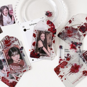 Nouvel Arrivage – Porte-cartes PVC Gothique Fleur de 3 Pouces, Étui Transparent pour Photocards K-Pop, Housse pour Carte de Transport, Breloque Mignonne pour Sac - Product Image 3