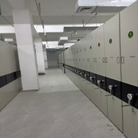 Étagère mobile compacte moderne en acier à manivelle pour l'archivage dense des dossiers, idéale pour le bureau, l'entrepôt, la maison, l'école
