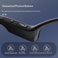 Écouteurs sans fil à conduction osseuse Open Ear V5.3, étanches, pour le sport, avec fente pour carte mémoire, longue autonomie, pour l'extérieur, Type-C